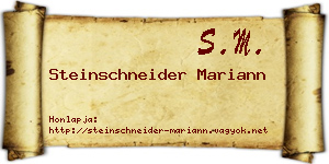 Steinschneider Mariann névjegykártya